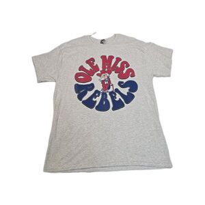 Retro GILDAN University Mississippi Ole Miss REBELS T-SHIRT  Large *READ***